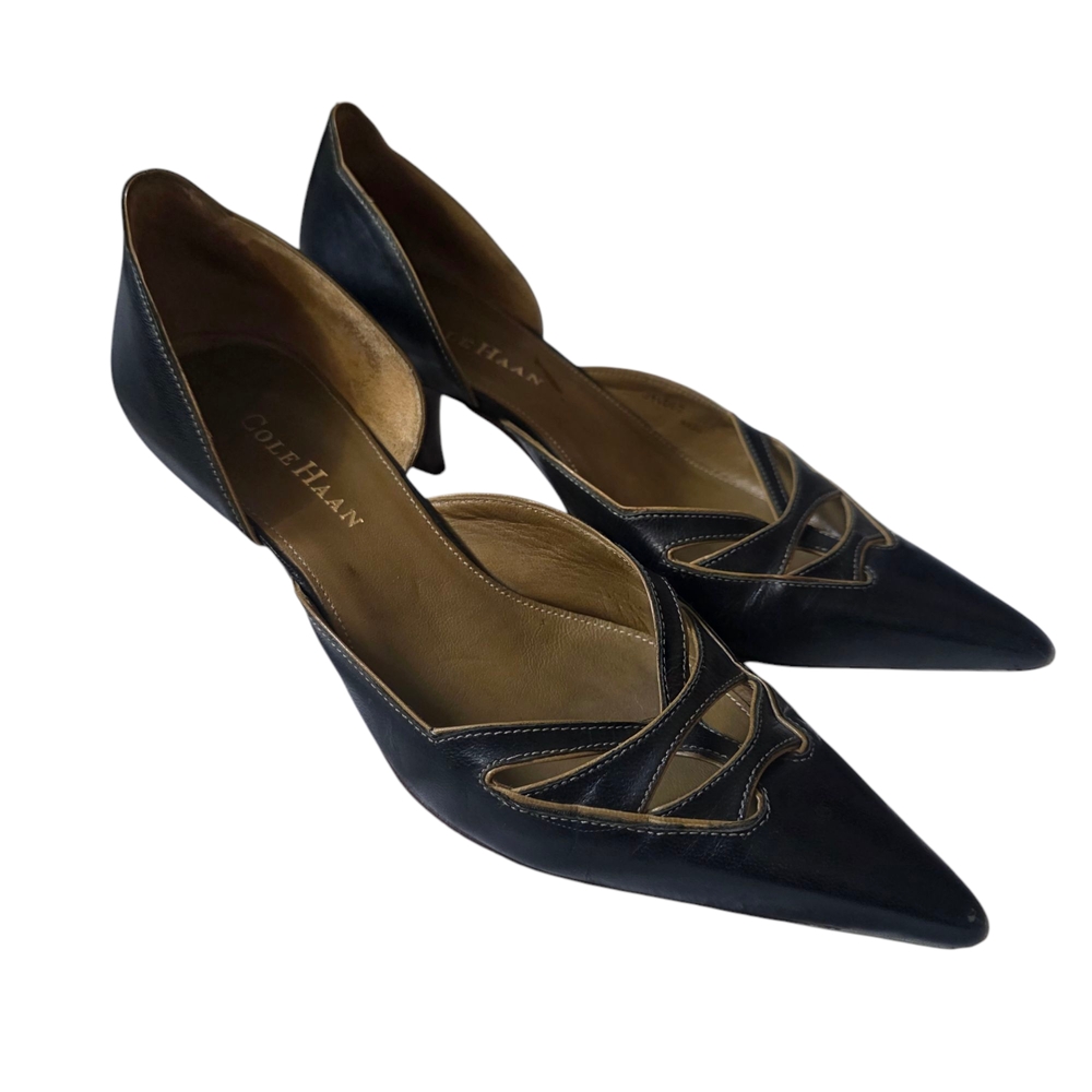 Cole Haan Black Heels with Sophisticated Pointed Toe
